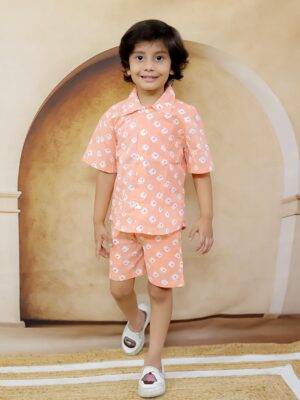 Ka-mee Boys Printed Shirt with Shorts
