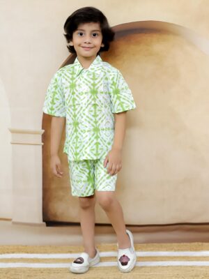 Ka-mee Boys Printed Shirt with Shorts