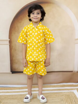 Ka-mee Boys Printed Shirt with Shorts