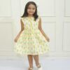 1 Kamee Girls Yellow Frock Dress – Printed Cotton Fit & Flare