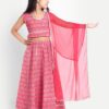 Kamee Girls Pink Lehenga & Choli Set – Cotton Festive Outfit