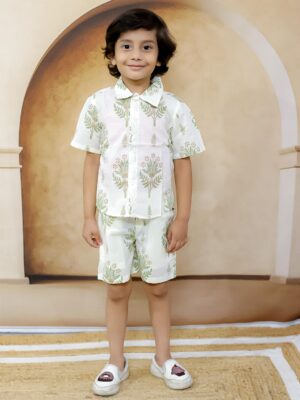 Ka-mee Boys Printed Shirt with Shorts
