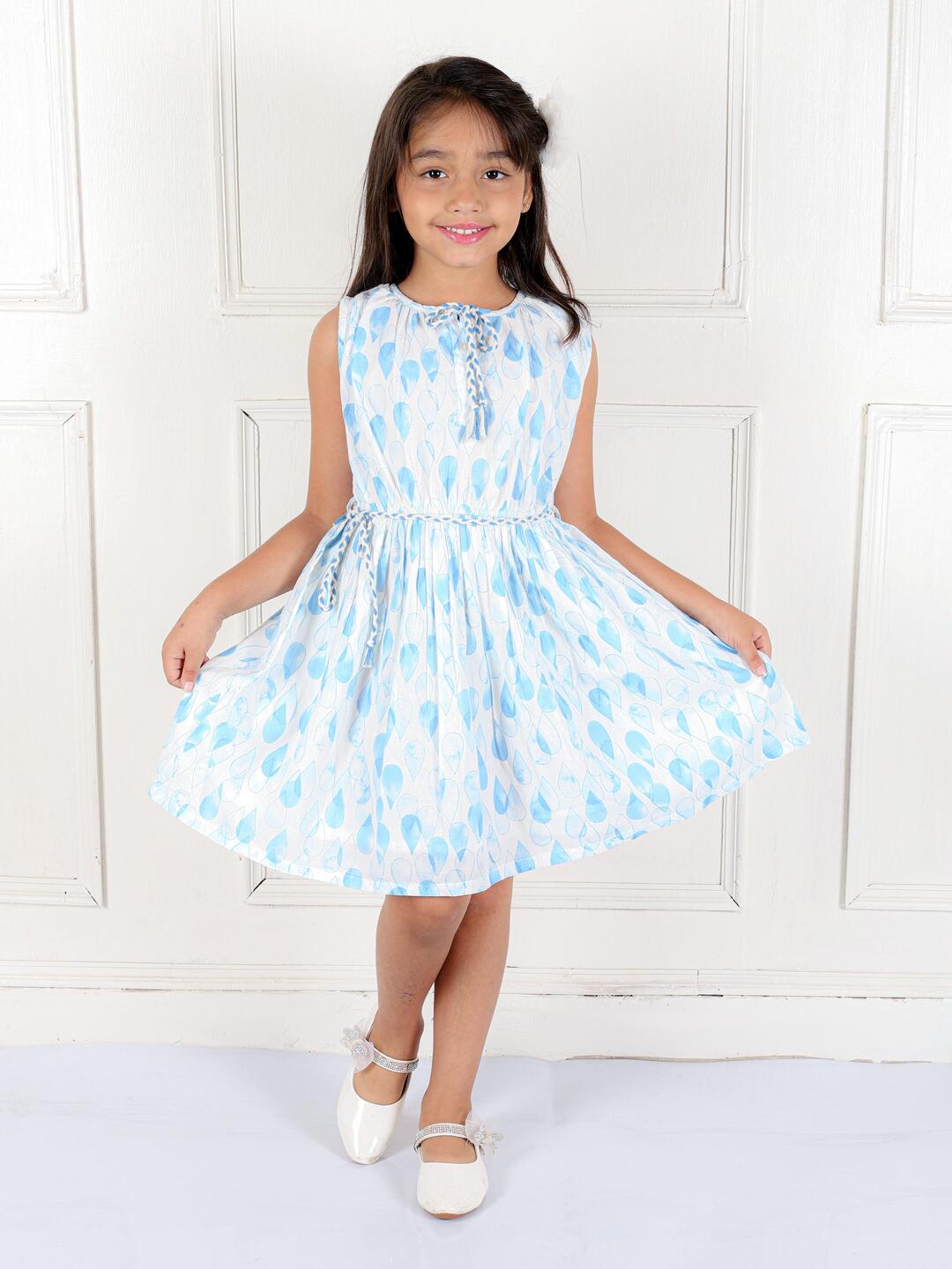 10 Kamee Girls White Frock Dress – Pure Cotton Fit & Flare