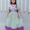 74 Kamee Girls Blue Lehenga & Choli Set with Dupatta – Cotton