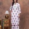 Kamee White Cotton Co-ord Set – Shirt and Trouser Combo for Women