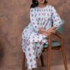 DSC01708 copy Kamee White Cotton Co-ord Set – Shirt and Trouser Combo for Women