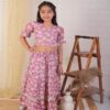 IMG_1380 Kamee Girls Purple Lehenga & Choli Set with Dupatta in Cotton